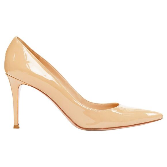 Gianvito Rossi Patent Leather Pigalle Pump Heel - Picture 1 of 6